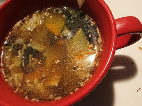 ごまワカメの中華スープ